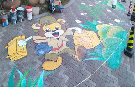 长宁县夏季画地面彩绘会遇到的问题