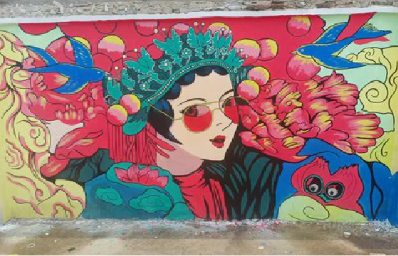 长宁县墙体彩绘-网红墙