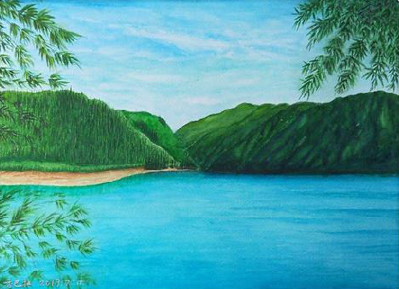 长宁县在墙绘中,如何绘画绿水青山?