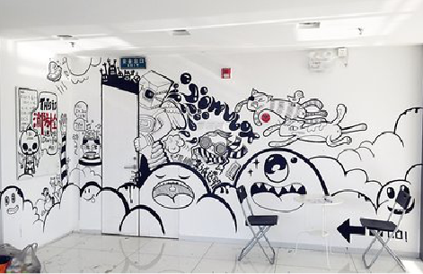 长宁县手绘墙并非传统涂鸦。